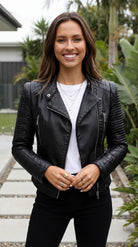 Women's Faux Leather Biker Jacket